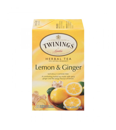 Twinings Lemon/Ginger Tea 20bg 1.06 oz