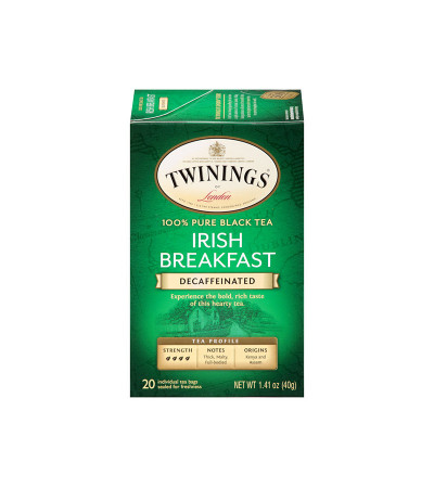 Twinings Decaf Irish Breakfast Tea 20bg 1.41oz