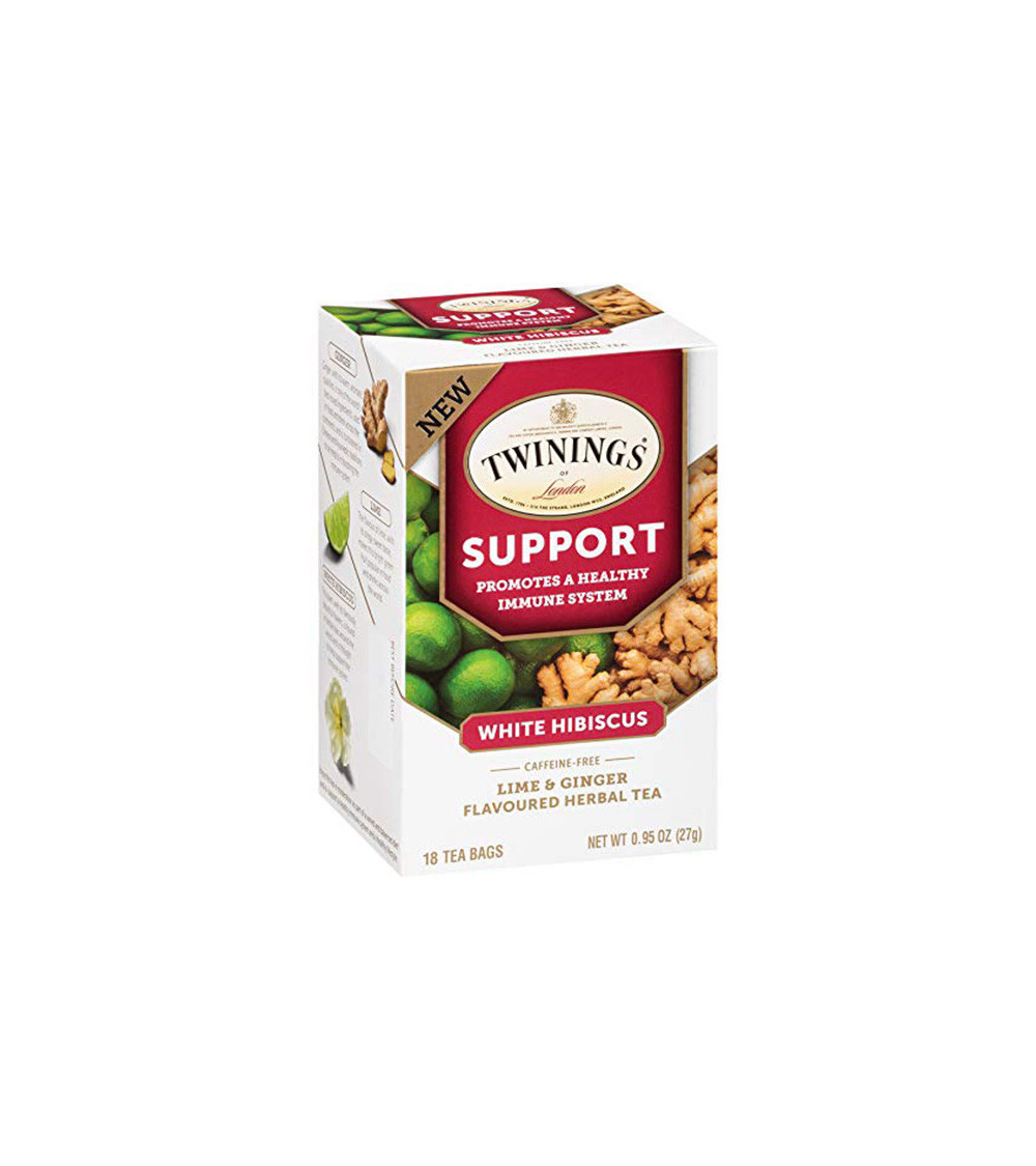 Twinings Wellness Support White Hibiscus - Lime & Ginger 18Bg 0.95 oz