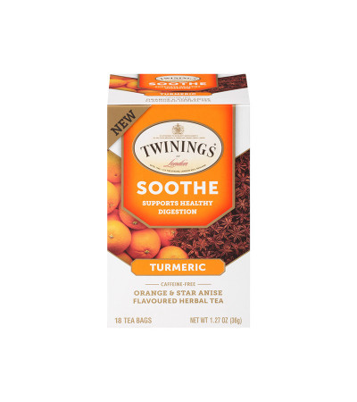 Twinings Wellness Tumeric - Orange & Start Anise 18Bg 1.27 oz