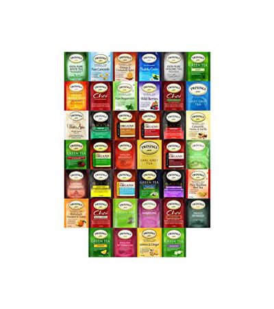 Twinings 72ct Shipper Chai 20bg Teas: Chai,Ultra Spice,Decaf Chai,French Vanilla Chai