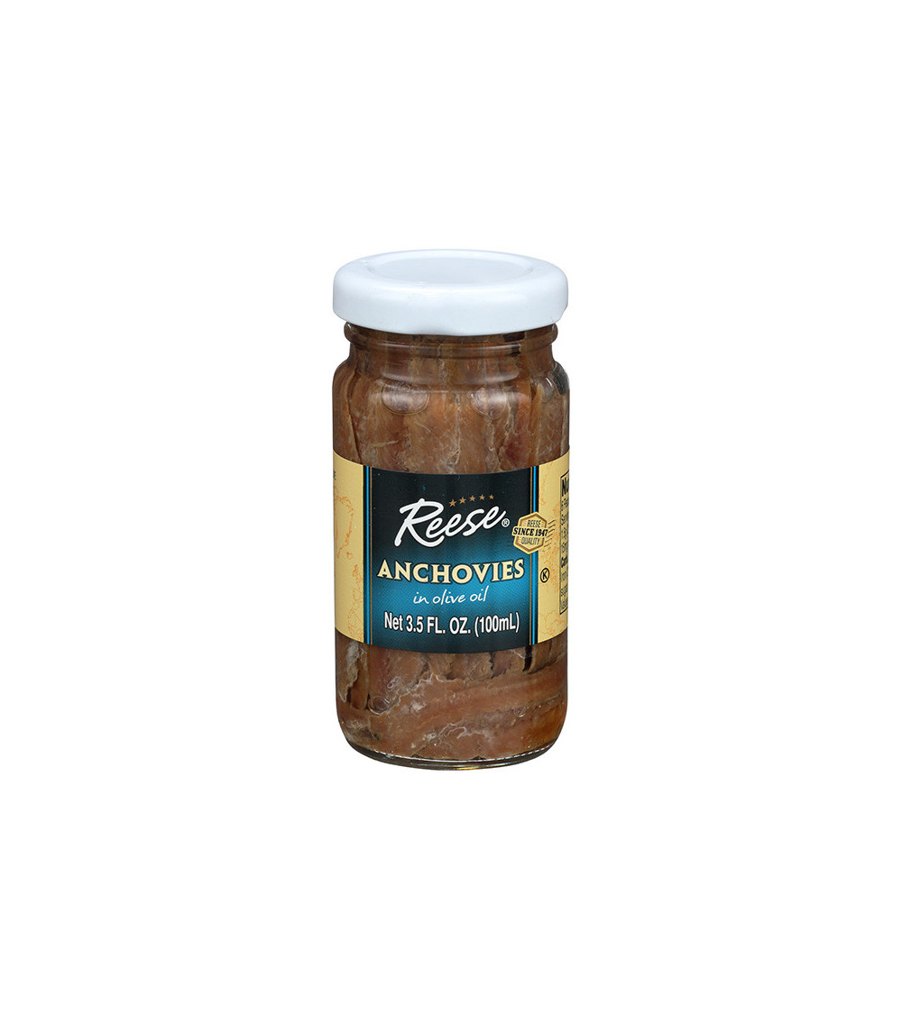 Reese Flat Anchovies In Glass Jar 3.5oz