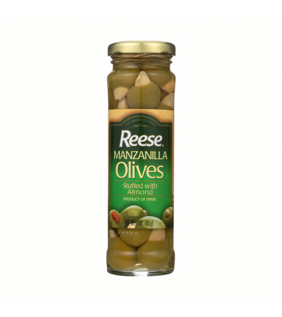 Reese Almond Stuffed Placed Olives 3oz