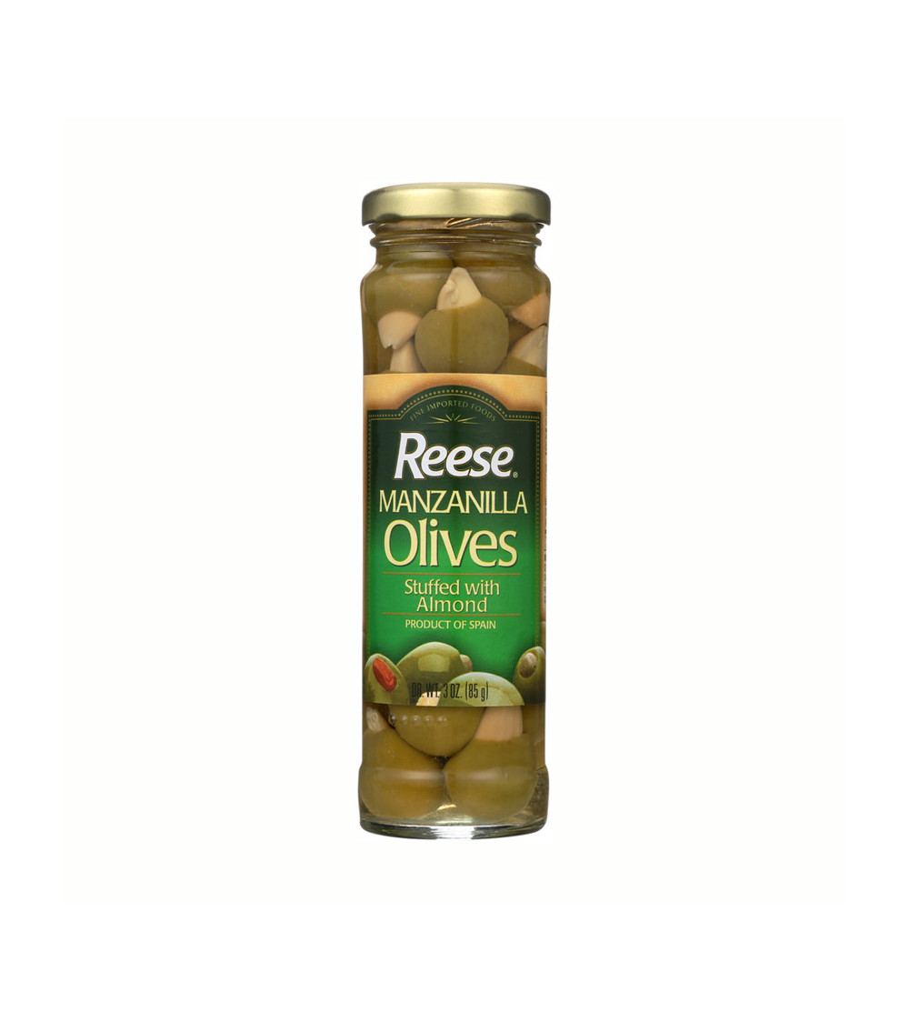 Reese Almond Stuffed Placed Olives 3oz