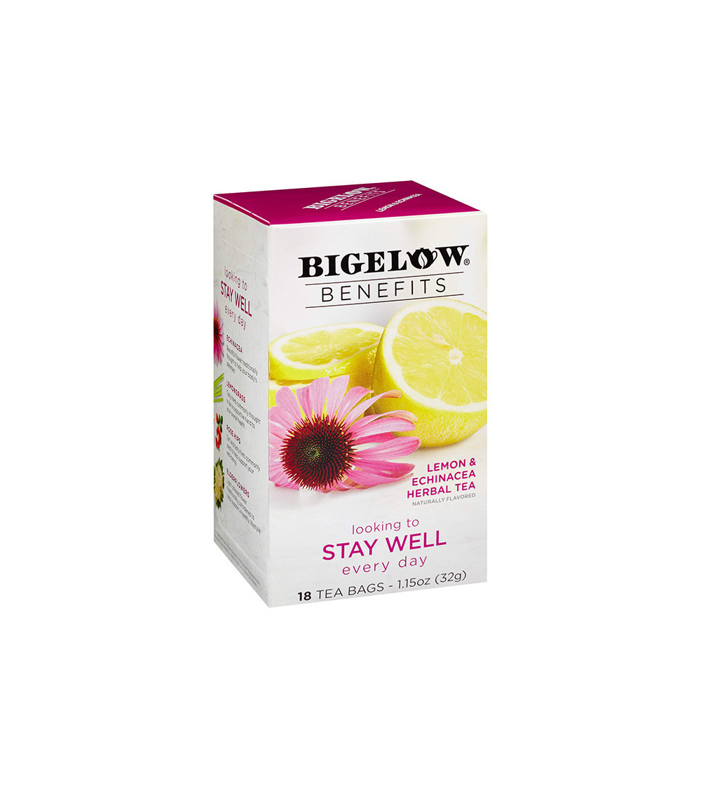 Bigelow Lemon & Echinacea Herbal Tea 18bg 1.15 oz