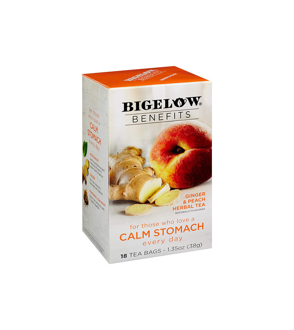 Bigelow Ginger & Peach Herbal Tea 18bg 1.35 oz
