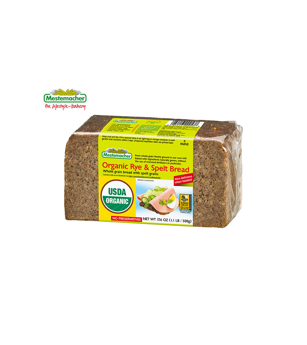 Mestemacher Bread Organic Rye Spelt 17.6oz
