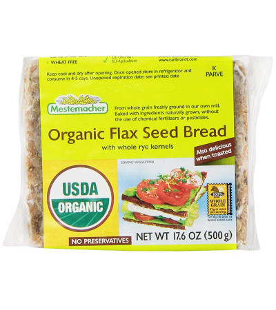 Mestemacher Bread Organic Flaxseed 17.6oz
