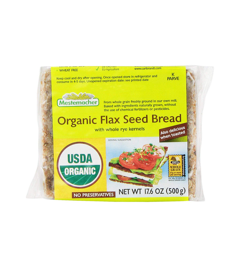 Mestemacher Bread Organic Flaxseed 17.6oz