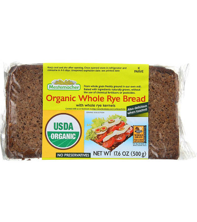 Mestemacher Bread Organic Whole Rye 17.6oz