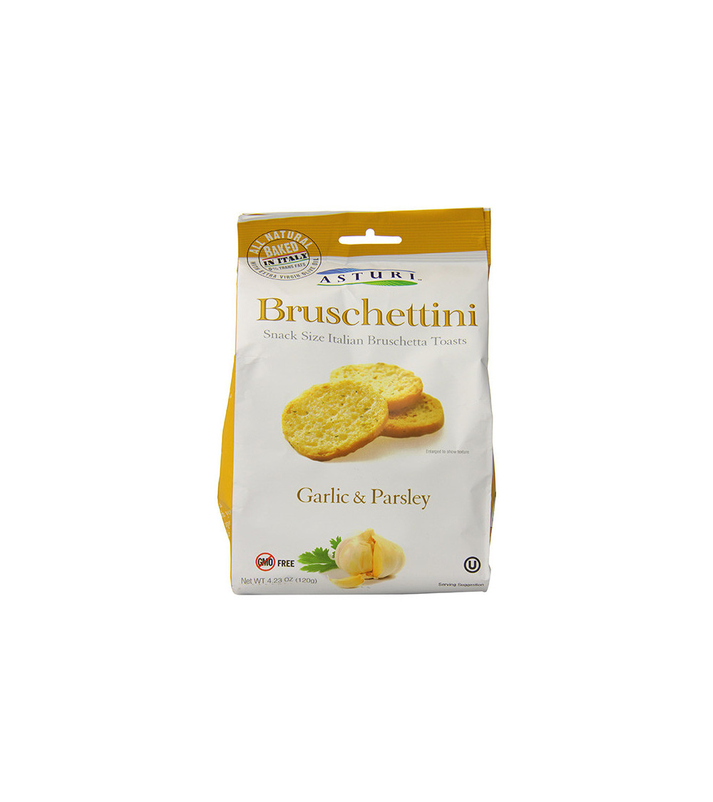 Asturi Bruschettini Garlic & Parsley 4.23oz Bag