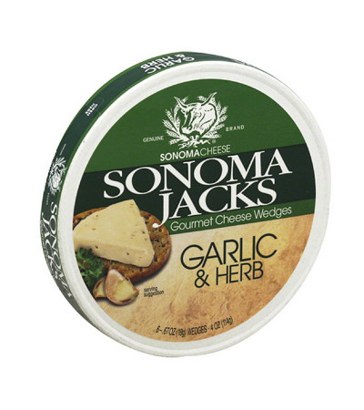 Sonoma Jack Garlic Herb Wedges 4oz
