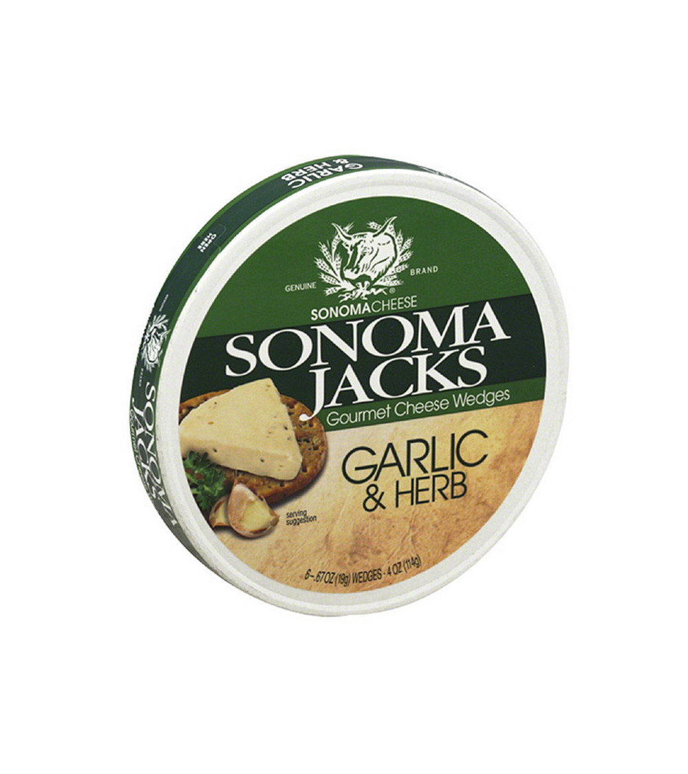 Sonoma Jack Garlic Herb Wedges 4oz