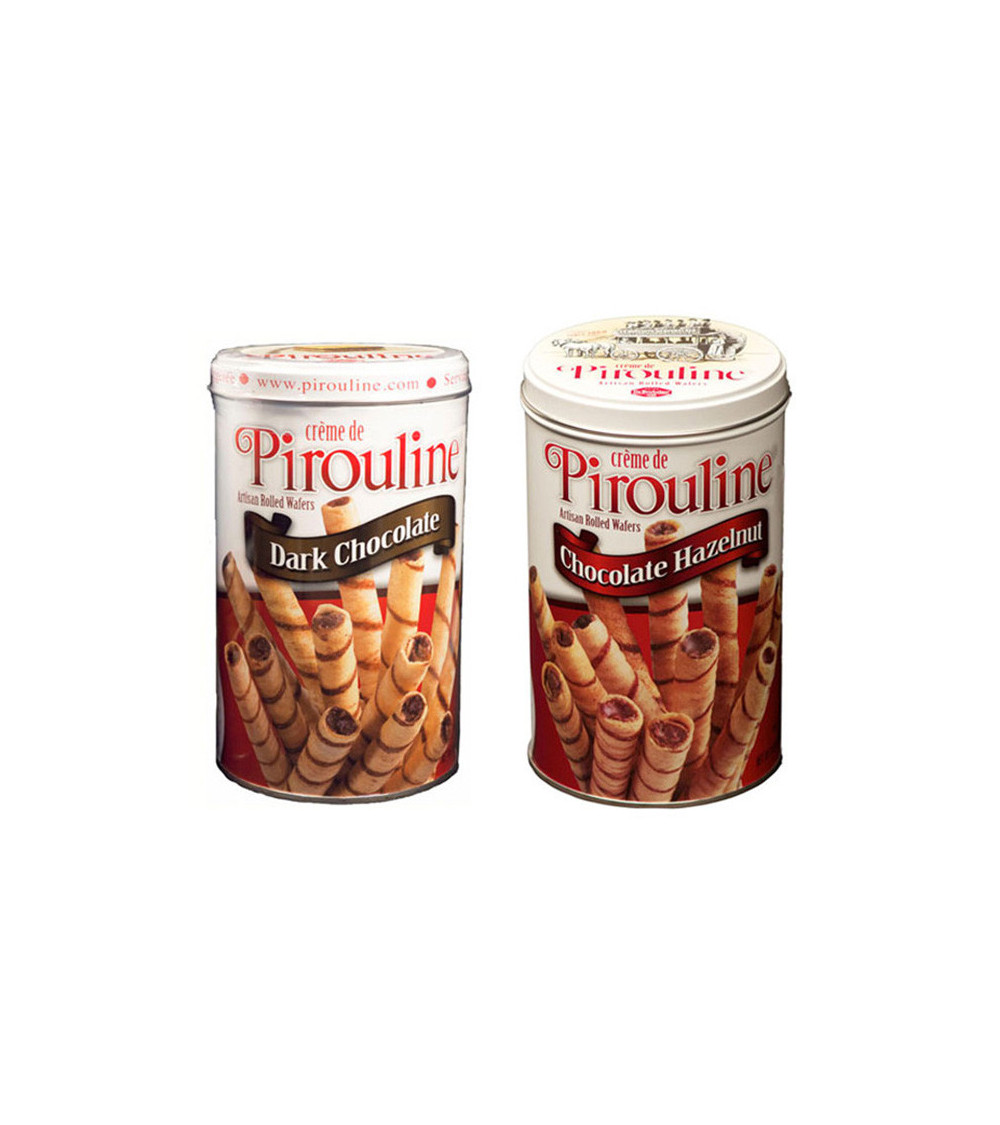 Pirouline Assorted 14.1oz Tin Shipper 36ct (18ea Dark, 18ea Hazelnut)