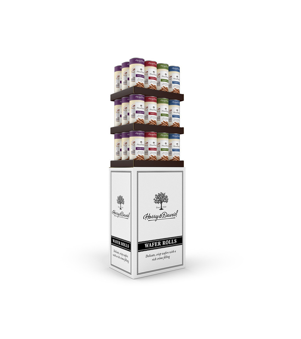 Harry & David Shipper Wafer Roll Canister Chocolate/Hazel/Coco/Mocha 36ct