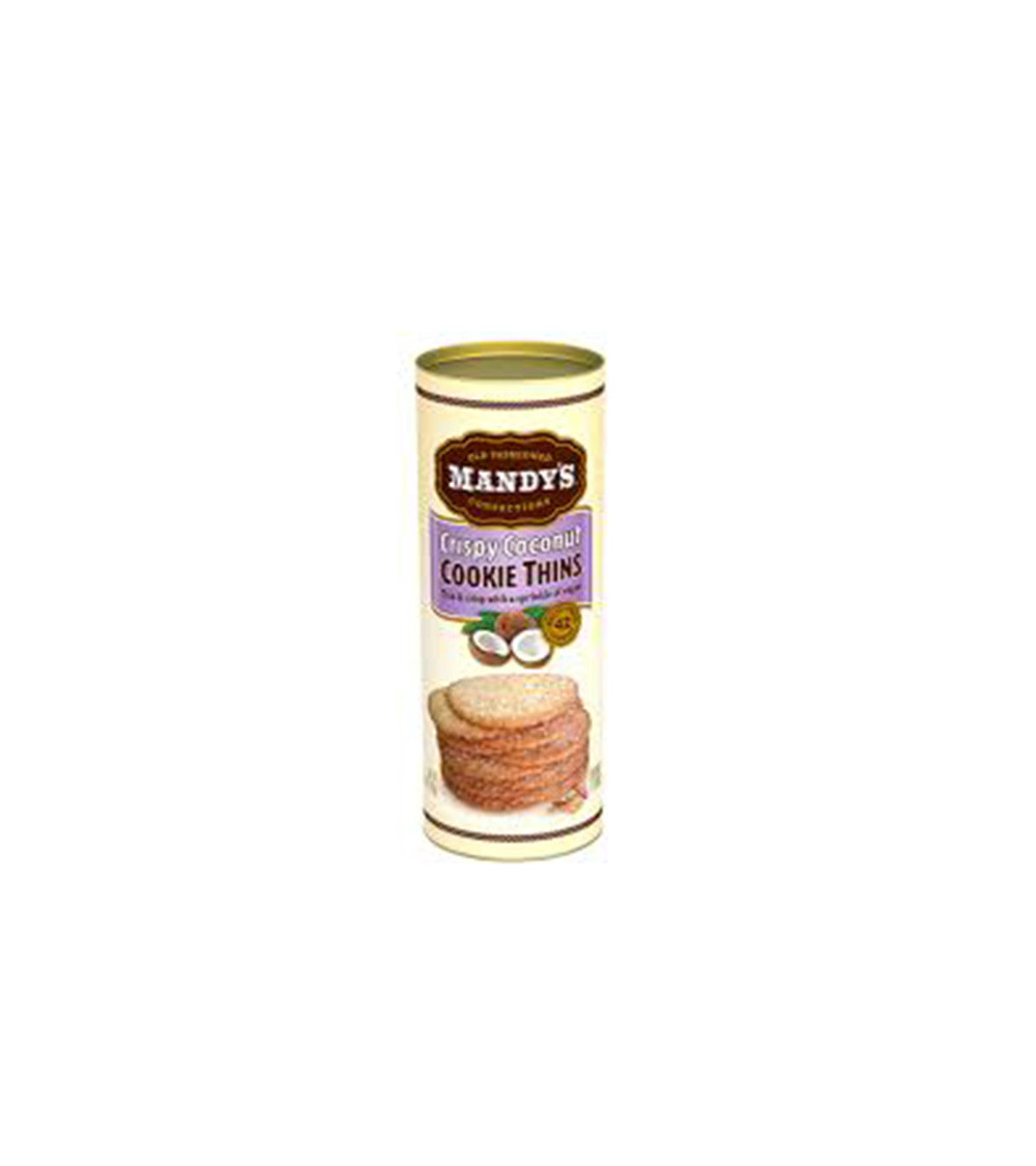Mandy's Cookie Thins Canister Crispy Coconut 4.6oz