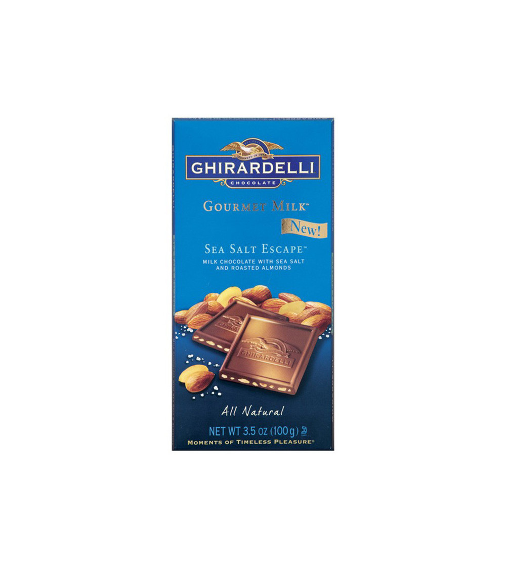 Ghirardelli Milk Chocolate Sea Salt Almond Escape Bar 3.5oz