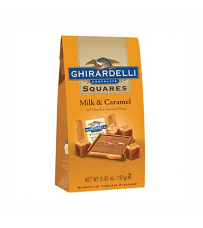 Ghirardelli Milk Chocolate Caramel Filled Squares Bag 5.32oz