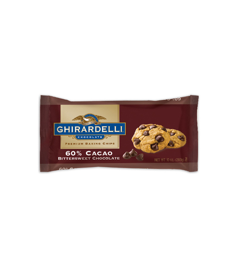Ghirardelli Baking Chips 60% Bittersweet Chocolate Bag 10oz