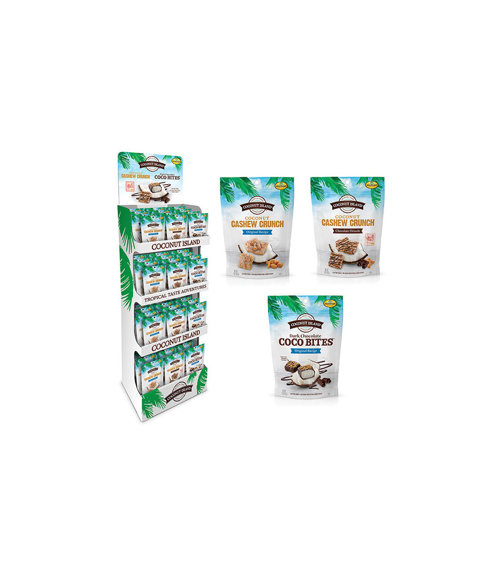 Anastasia Mixed Coconut Island Shipper 60ct (20ea Coco Cashew Crunch, CCC Choc Drizz, Orig Coco Bites) Anastasia Mixed Coconut Island Shipper 60ct (20ea Coco Cashew Crunch, CCC Choc Drizz, Orig Coco Bites)