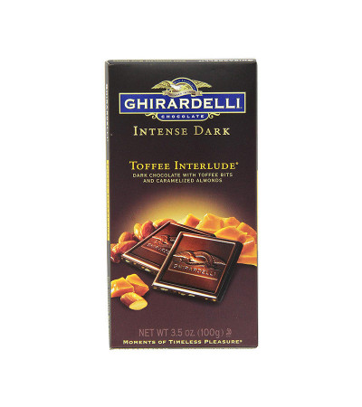 Ghirardelli Toffee Interlude Intense Dark Chocolate Bar 3.5oz