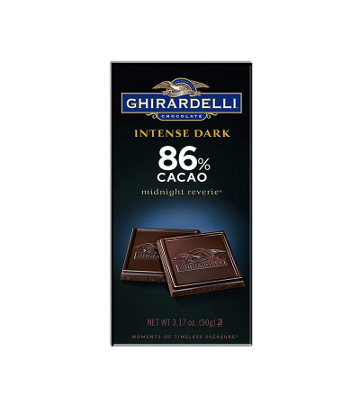 Ghirardelli Midnight Reverie Intense Dark Chocolate 86% Bar 3.17oz