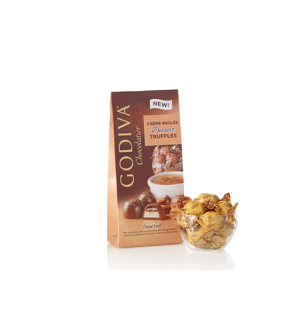 Godiva Milk Chocolate Creme Brulee Truffles Bag 4.3oz