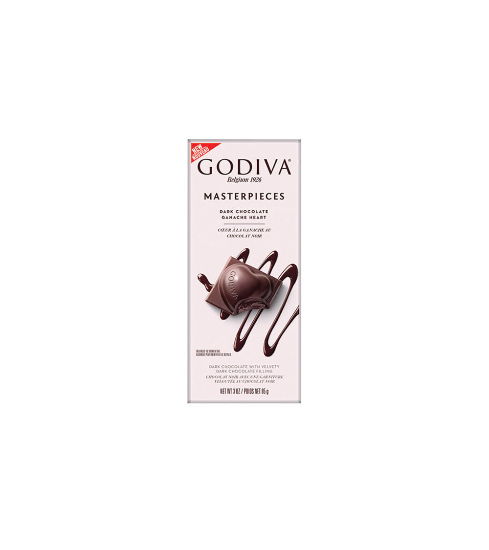 Godiva Dark Chocolate Ganache Heart Masterpiece Tablet 3oz