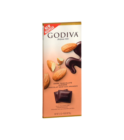 Godiva 72% Dark Chocolate Almond Tablet 3.1oz