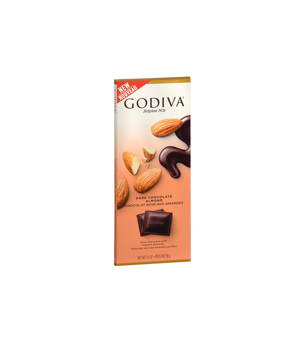 Godiva 72% Dark Chocolate Almond Tablet 3.1oz