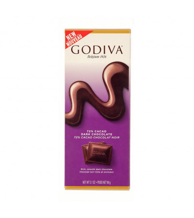 Godiva 72% Dark Chocolate Tablet 3.1oz