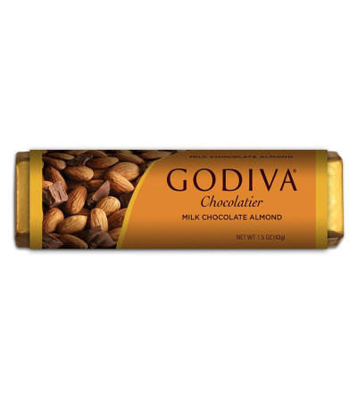 Godiva Milk Chocolate Almond Bar 1.5oz