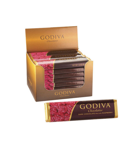 Godiva Dark Chocolate Raspberry Bar 1.5oz