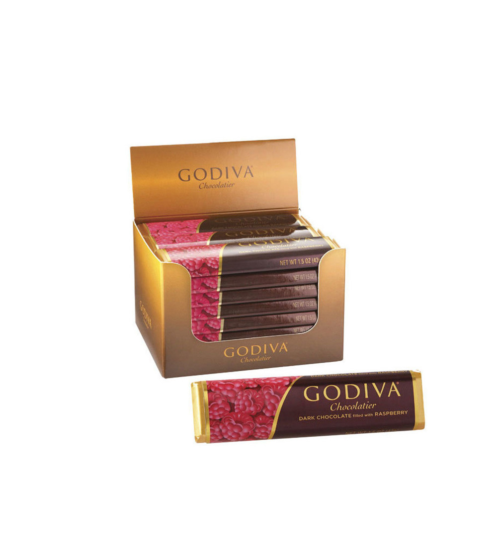 Godiva Dark Chocolate Raspberry Bar 1.5oz