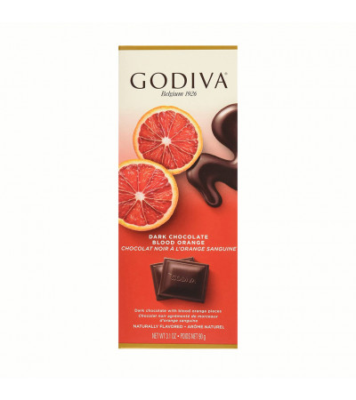Godiva Dark Chocolate Blood Orange Tablet 3.1oz