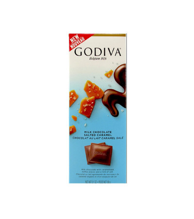 Godiva Milk Chocolate Salt Caramel Tablet 3.1oz