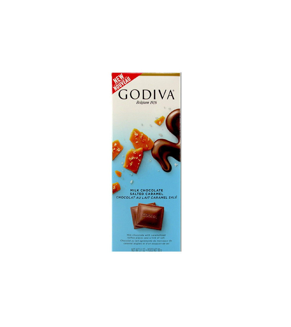 Godiva Milk Chocolate Salt Caramel Tablet 3.1oz