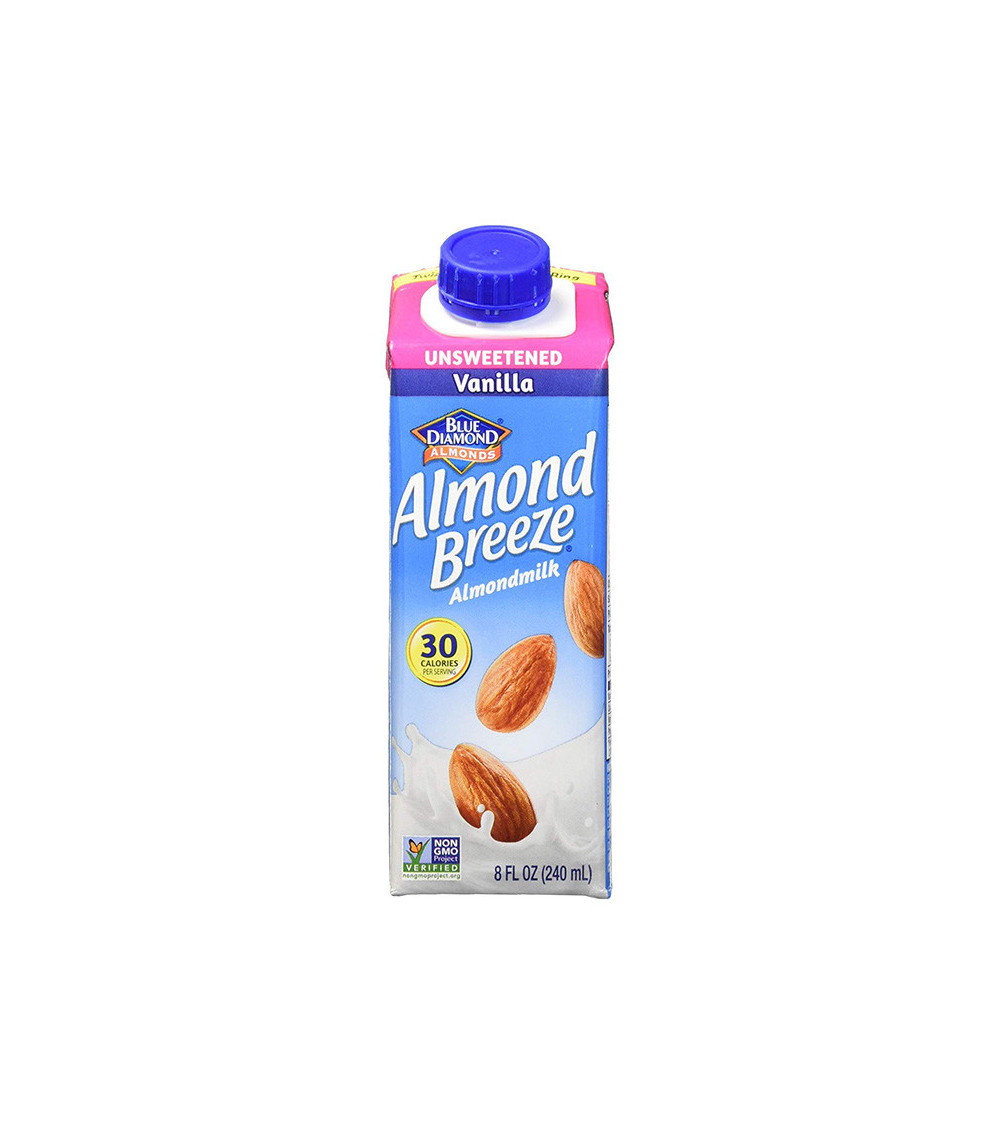 Blue Diamond Beverage Unsweet Almond Breeze Vanilla 8 oz