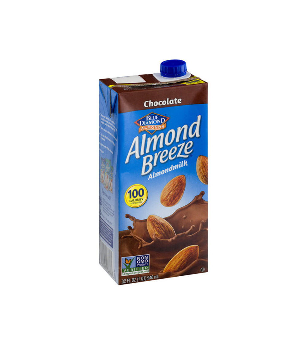 Blue Diamond Beverage Unsweet Almonds Breeze Chocolate 32 oz