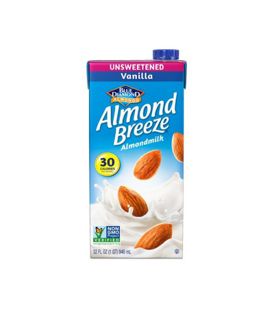 Blue Diamond Beverage Unsweet Almonds Breeze Vanilla 32 oz