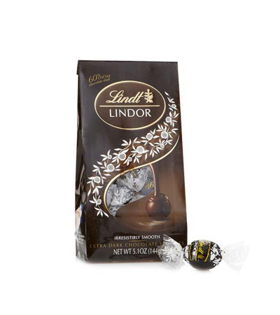 Lindt Lindor Extra Dark Chocolate 60% Truffles Bag 5.1oz