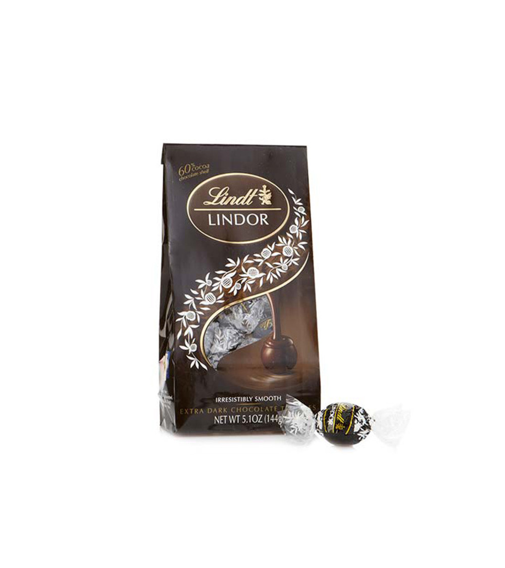 Lindt Lindor Extra Dark Chocolate 60% Truffles Bag 5.1oz