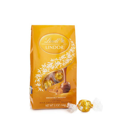 Lindt Lindor Milk Chocolate Caramel Truffles Bag 5.1oz