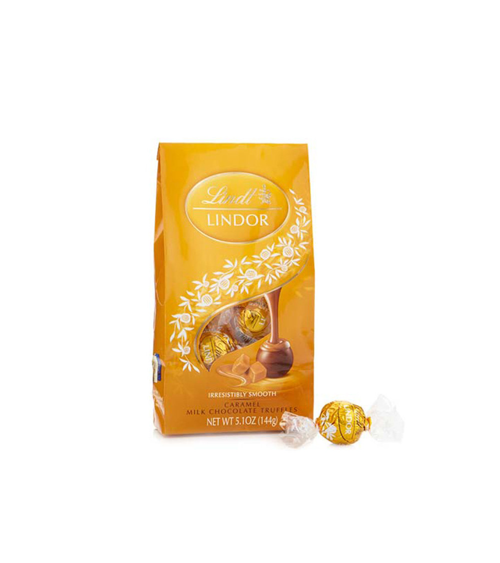 Lindt Lindor Milk Chocolate Caramel Truffles Bag 5.1oz