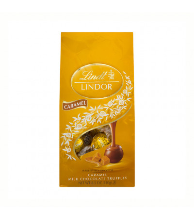 Lindt Lindor Milk Chocolate Caramel Truffles Bag 8.5oz