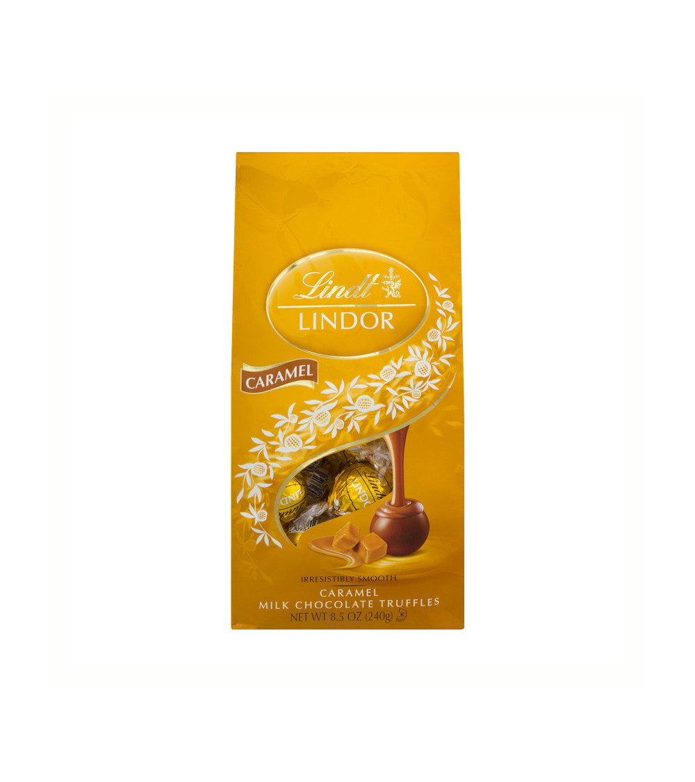 Lindt Lindor Milk Chocolate Caramel Truffles Bag 8.5oz