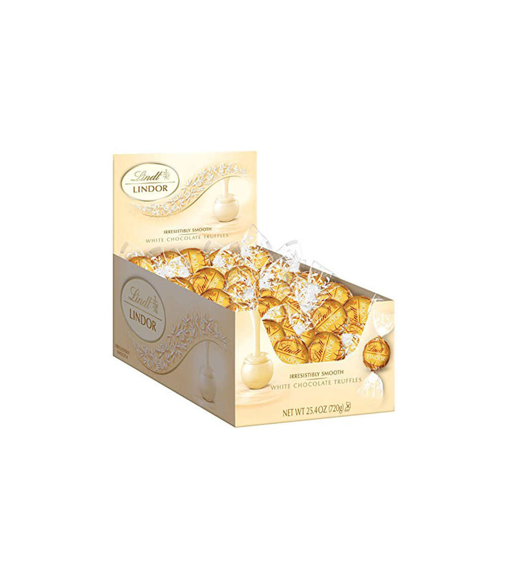 Lindt Lindor White Chocolate Truffles 60ct Caddy