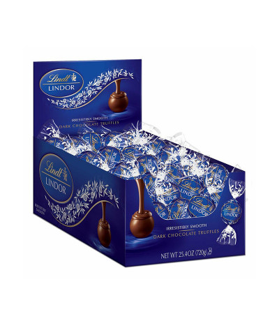 Lindt Lindor Dark Chocolate Truffles 60ct Caddy
