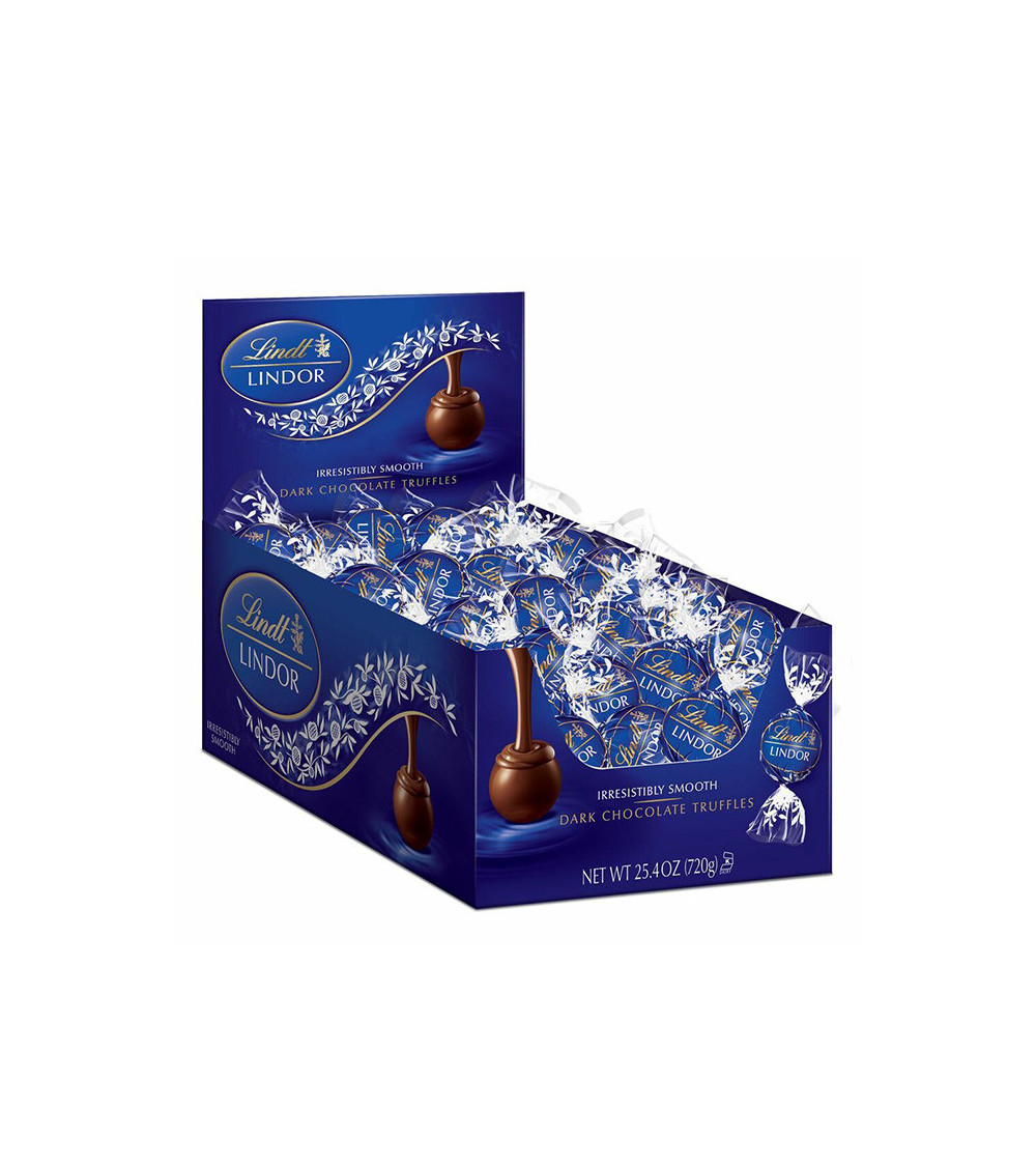Lindt Lindor Dark Chocolate Truffles 60ct Caddy