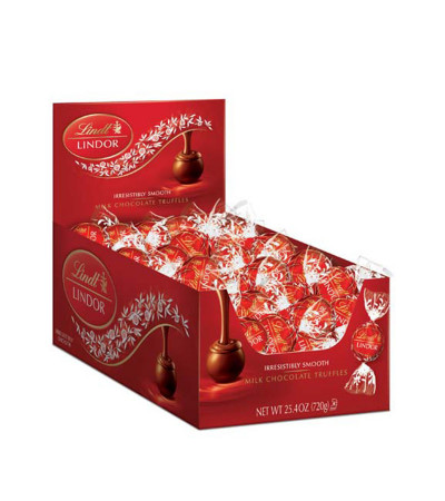 Lindt Lindor Milk Chocolate Truffles 60ct Caddy